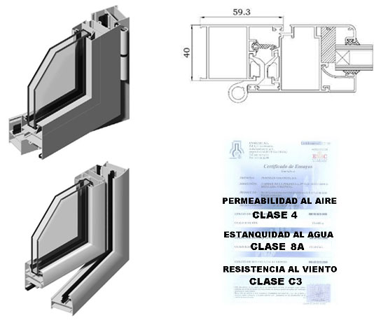 Ventanas Aluminio Practicables V-94 